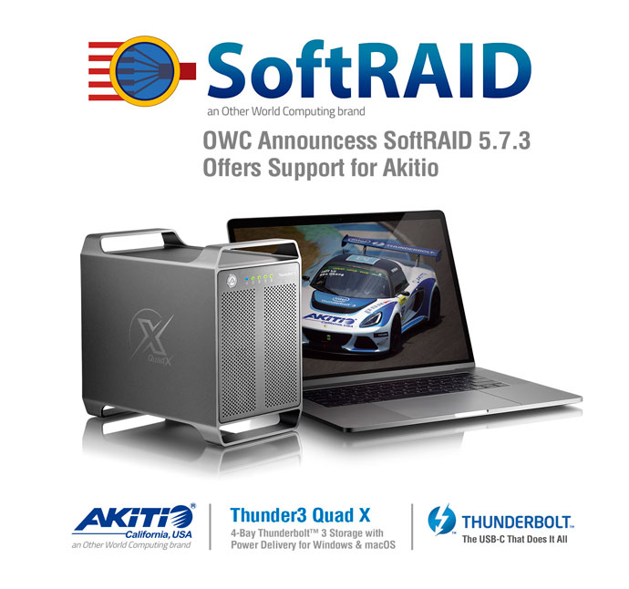 OWC SoftRAID supports Akitio