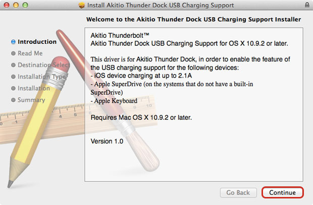 AKiTiO Thunder Dock Driver for USB charger | AKiTiO